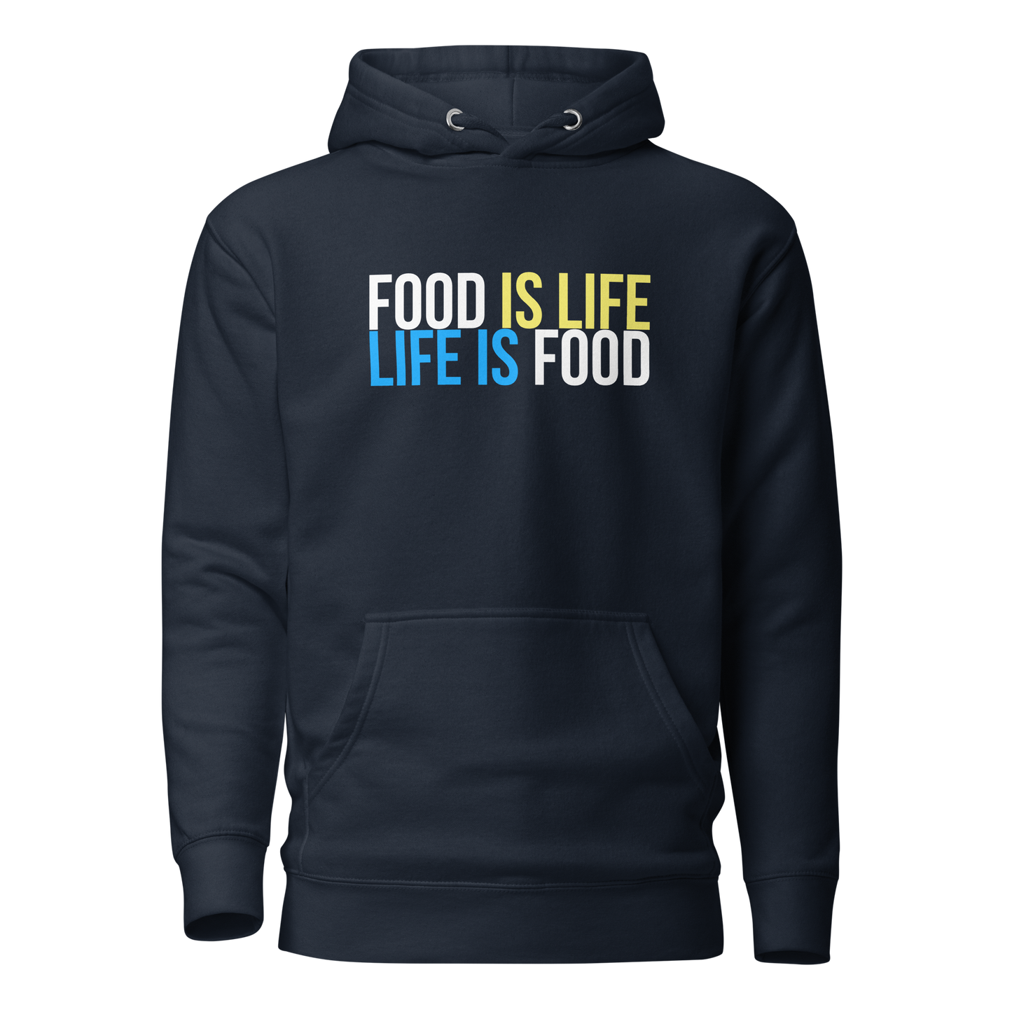 “Food Is Life. Life Is Food” Unisex Relaxed Hoodie